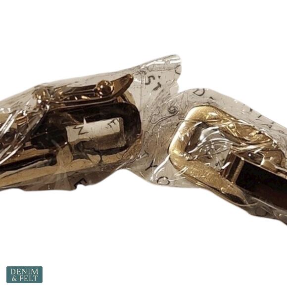 Eddie Borgo Supra Link Gold Chain Necklace 12K Finish Heritage Luxe Statement - Picture 16 of 16